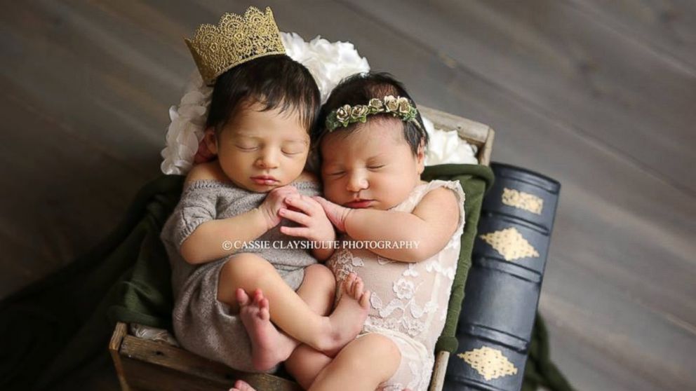 PHOTO: Babies named Romeo and Juliet have Shakespeare-themed photo shoot after coincidentally being born at same hospital within 18 hours. 