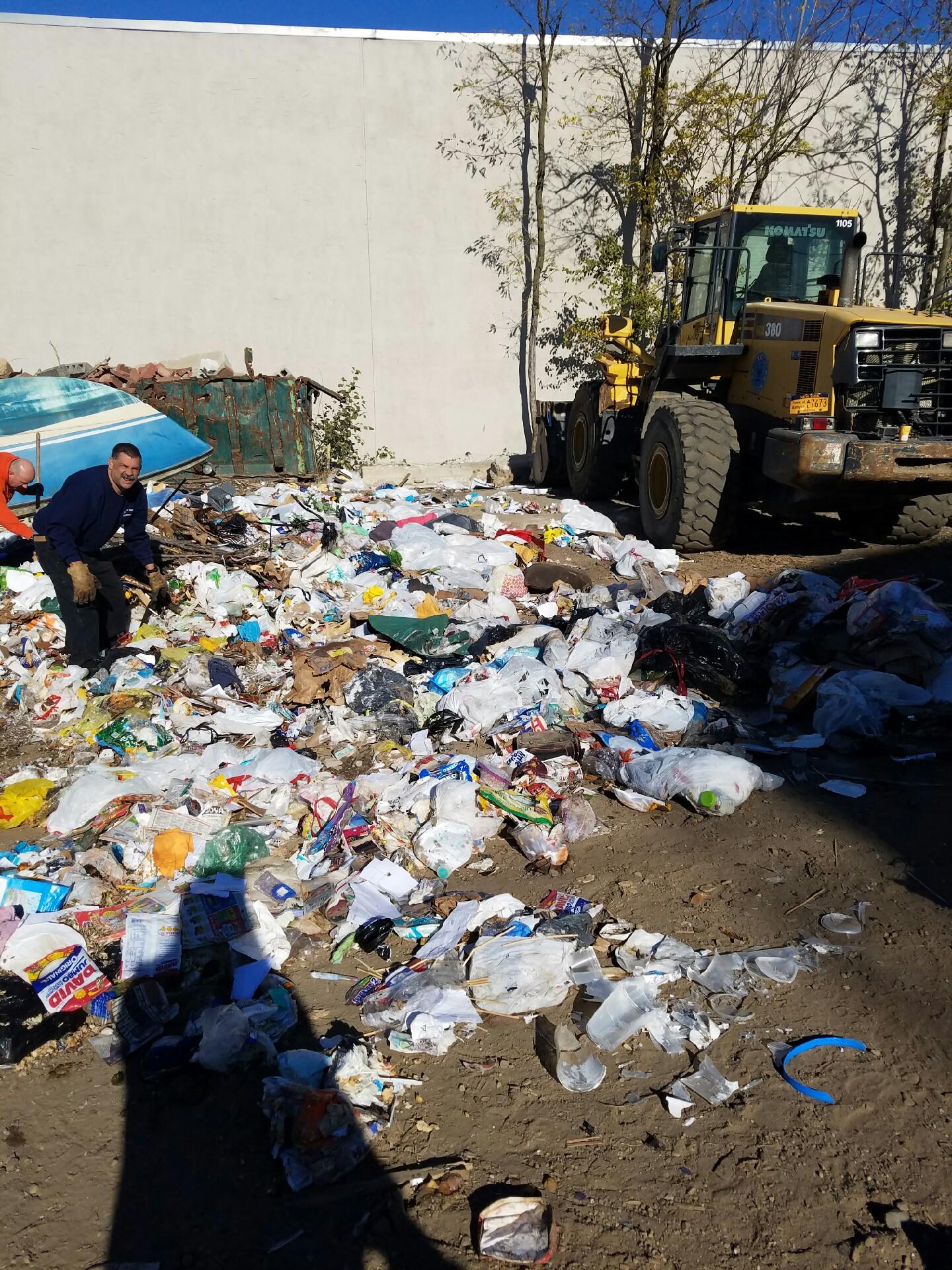 PHOTO: A sanitation crew for the Town of Babylon in Long Island, New York, helped Colleen Dyckman dig through an estimated six tons of trash for nearly four hours on Nov. 14, 2016, to find her wedding rings she had accidentally tossed in the trash. 