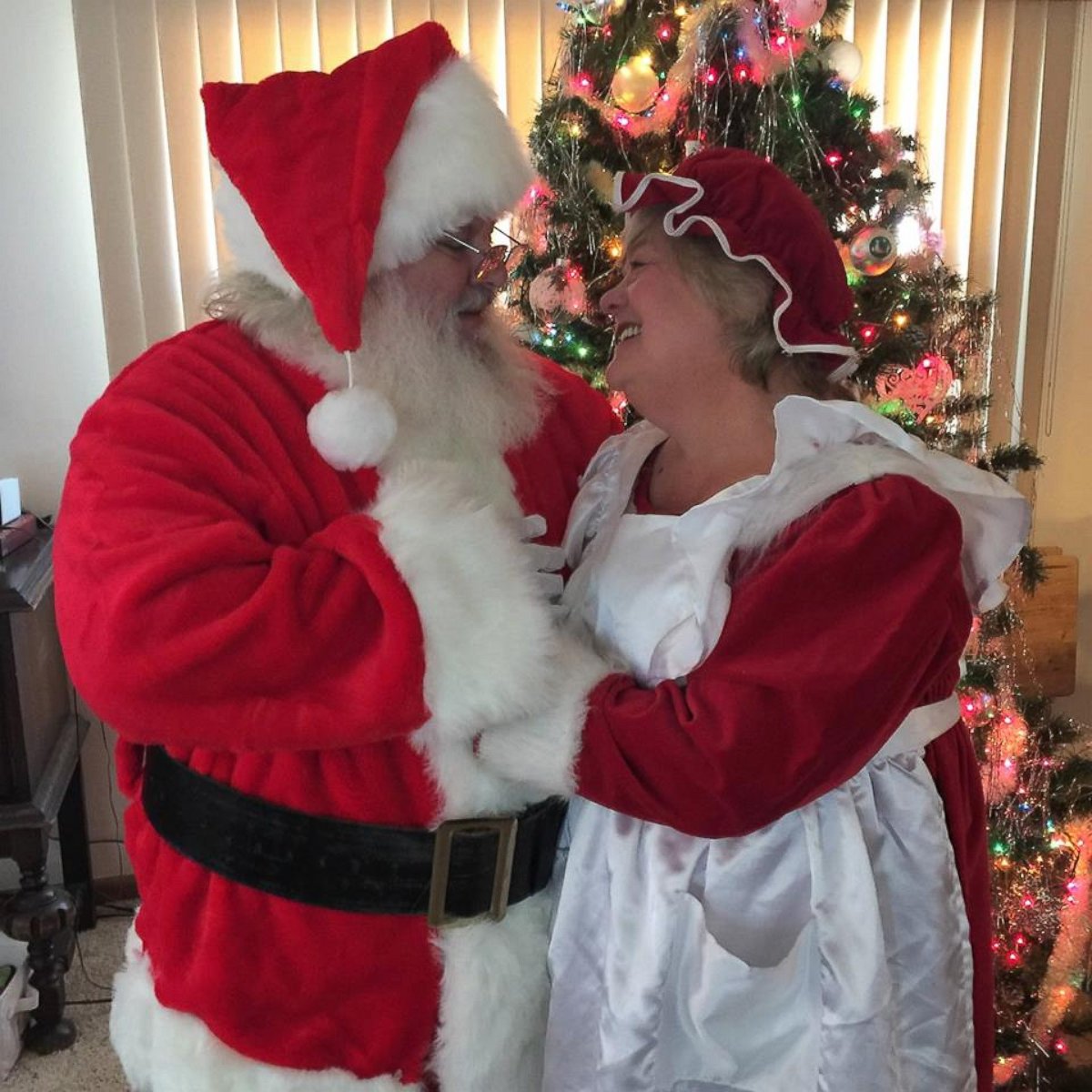 PHOTO: Jeff and Mary Brookstein of Omaha, Nebraska, officially changed their names to Santa and Merry Christmas Claus.