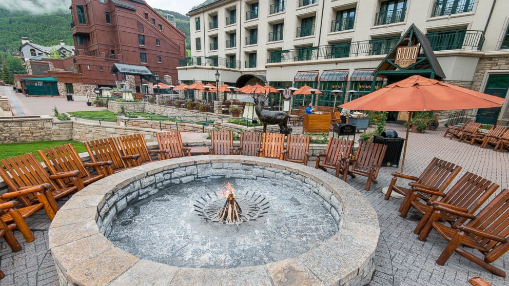 These hotels help you relive the best parts of summer camp with woodsy decor and picturesque settings. This is the Park Hyatt Beaver Creek Resort and Spa. 