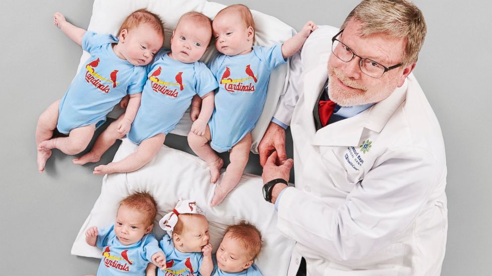 PHOTO: A St. Louis doctor delivered three sets of triplets within six weeks, and also connected the mothers for emotional support.