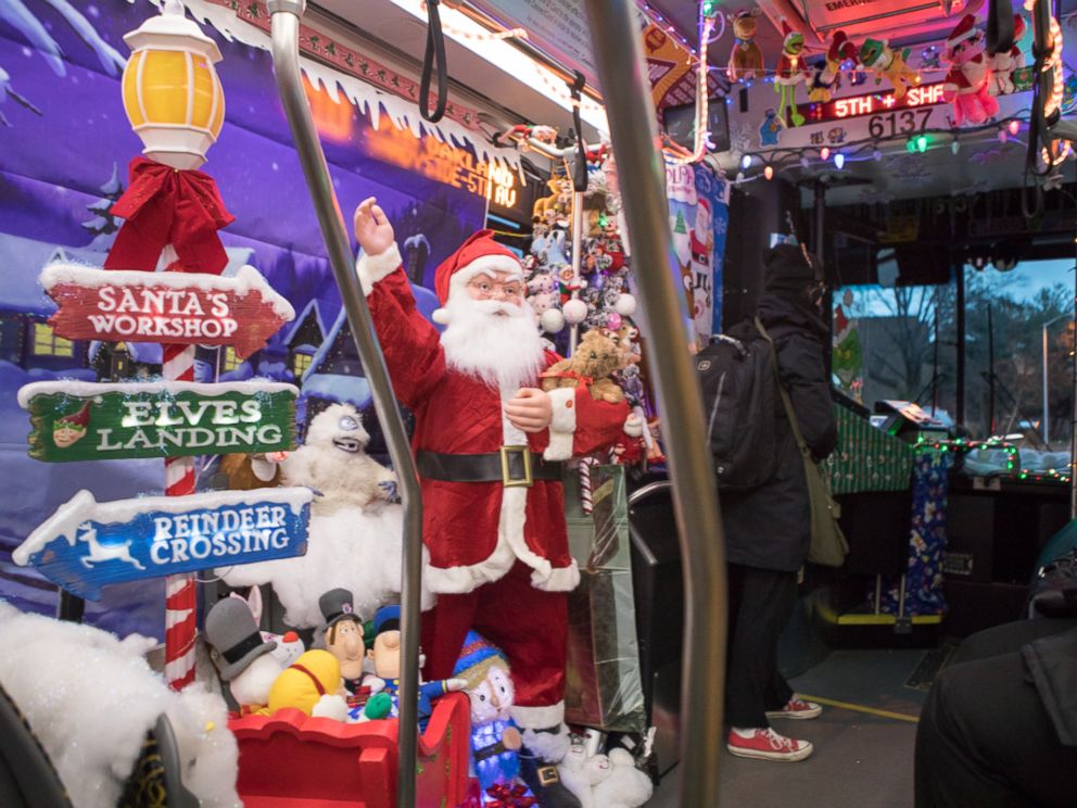 Driver Keeps Commuters Jingling All the Way With Christmas-Themed Public Bus - ABC News