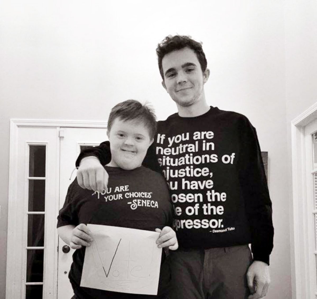 PHOTO: Fifteen-year-old Jackson Hengsterman, right, tweeted a video of his 12-year-old brother Alex, left, to "Boy Meets World" actor Rider Strong, asking him to send surprise birthday wishes to Alex on his 13th birthday. 
