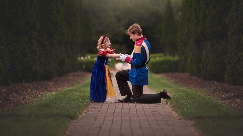 Christina Angel's children requested this Prince Charming-themed photo shoot.