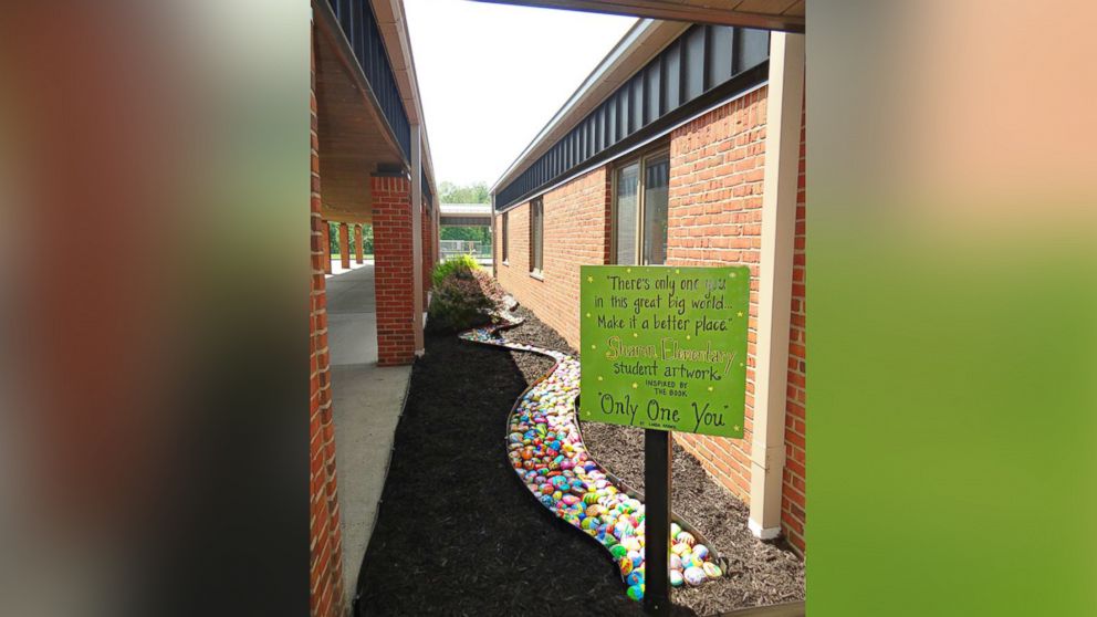Art teacher Jessica Moyes tasked 740 students to paint a rock any way they wanted. What resulted was a project going viral online.