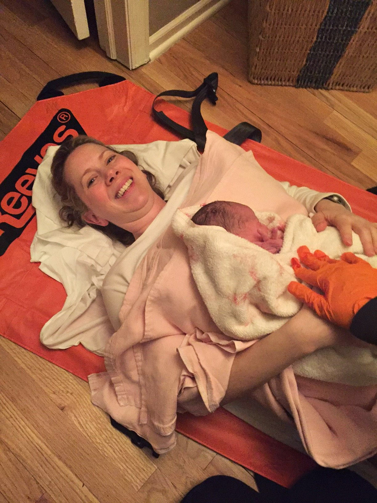 PHOTO: Nicole Segalini, 18, a volunteer EMT, helped deliver Angela Windt's baby in New Jersey on March 10, 2017. 