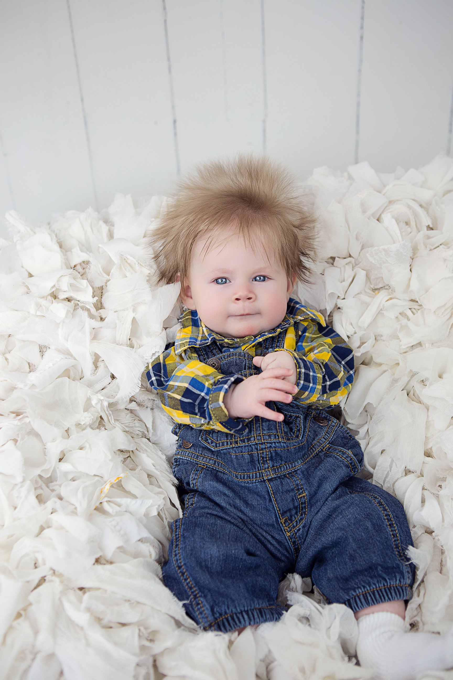 PHOTO: Oliver Dunn, now 5-months-old, posed for the camera at his three month photo shoot.