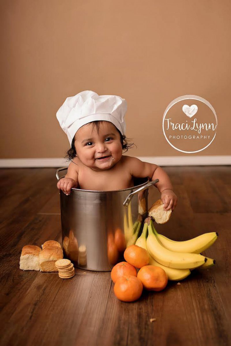 PHOTO: 8-month old Johnny Garcia had a foodie-themed photo shoot to celebrate his love of food.