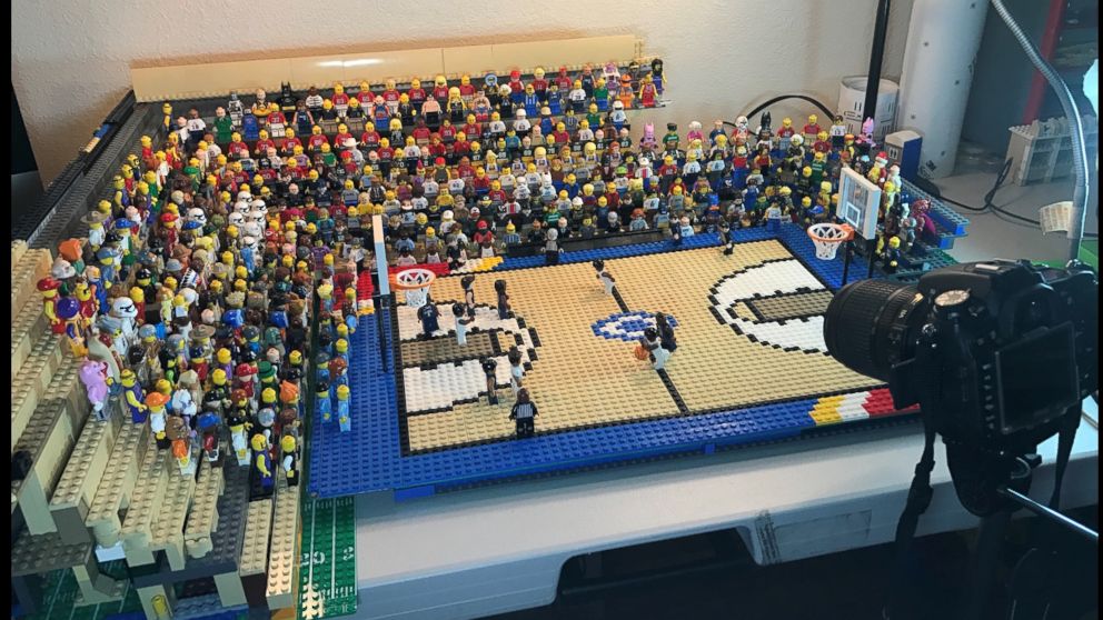 Jared Jacobs, 38, recreated the win in stop-motion as a birthday gift for his 11-year-old daughter.