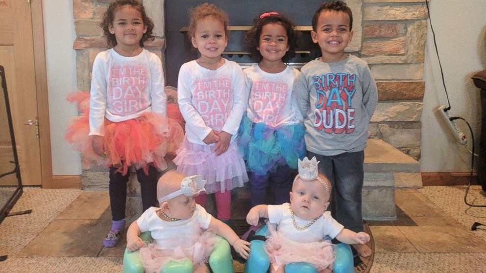 Wisconsin couple has 3 sets of twins all with the same birthday - ABC News