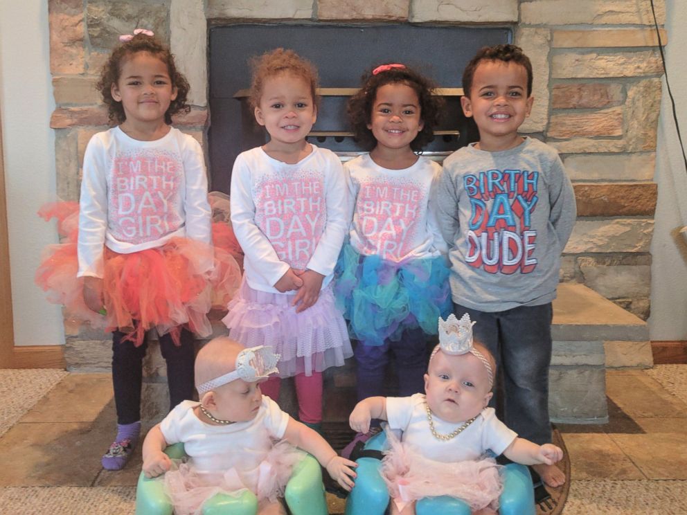 PHOTO: Carrie and Craig Kosinski are adopting two sets of twins and then gave birth to their own set of twins on Feb. 28, 2017.