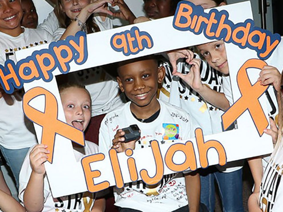 PHOTO: Elijah Lewis, a 9-year-old battling leukemia, was surprised by his 3rd-grade classmates at Victoria Walker Elementary school in Baytown, Texas, May 24 with an unexpected birthday celebration.