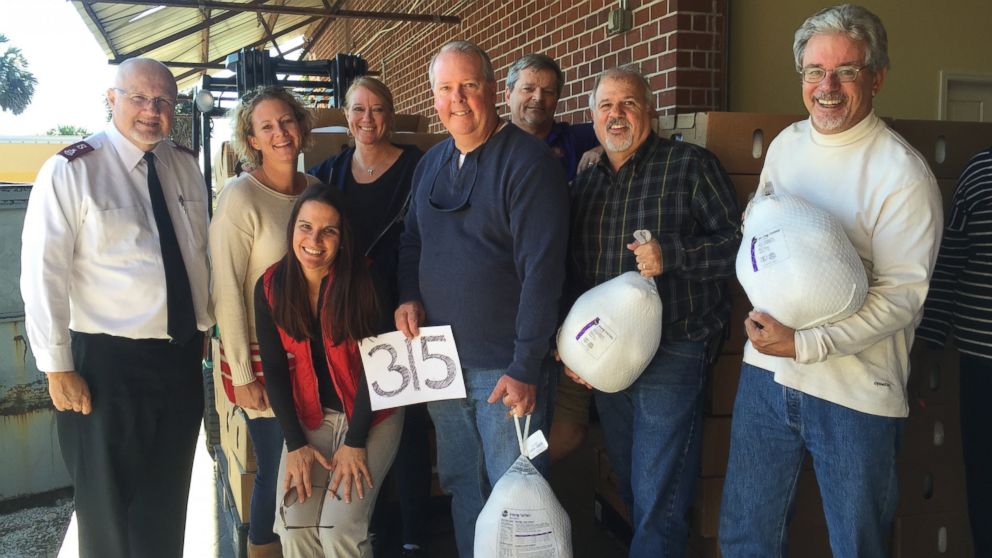 Casey Jones, 56, of Jacksonville, Florida, raises money each year to buy turkeys for less fortunate people. 