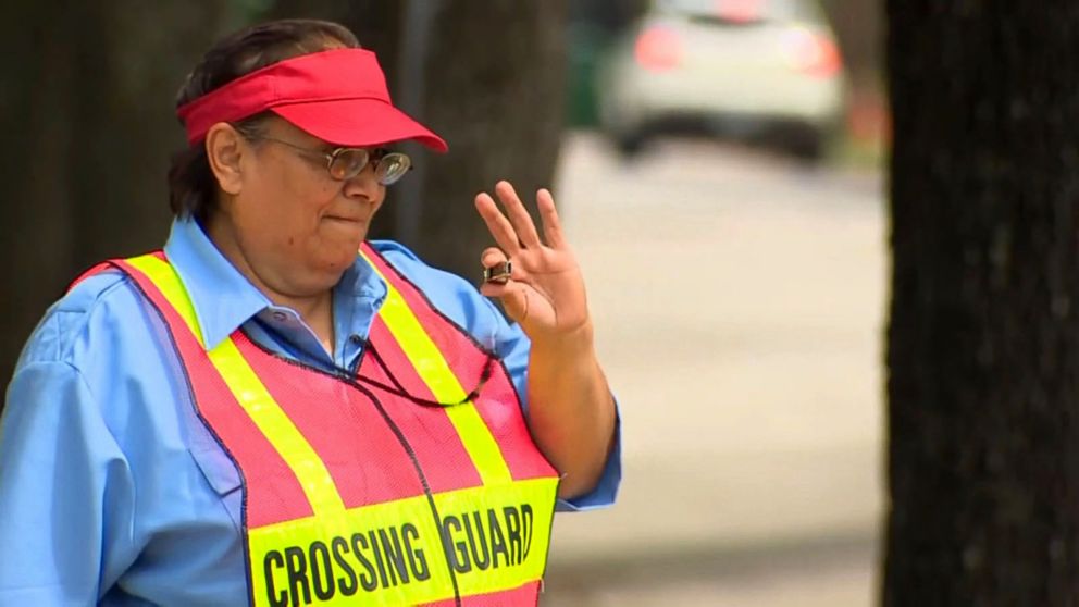 PHOTO: Staff and students at the Rusk School in Houston, Texas, have raised more than half of their $10,000 goal on behalf of their crossing guard, Sanjuana Torres, 59.