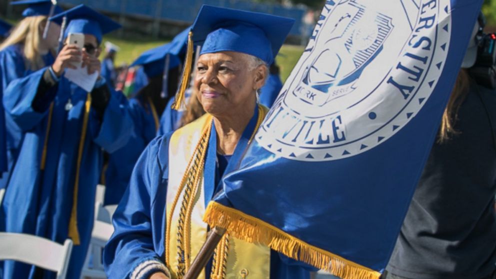 Tennessee State University graduate Darlene Mullins at her graduation ceremony on May 6, 2017.