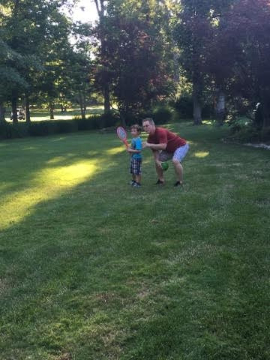 PHOTO: Little Brian Kelly, 5, befriended his neighbor, Dean Cravens, while his dad is deployed with the Air Force. 