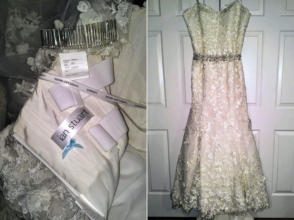 PHOTO: Aly Porter donated an Ian Stuart wedding dress and accessories to bride-to-be Amber McGraw.