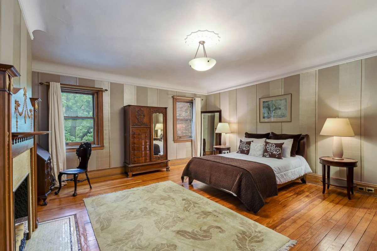 PHOTO: One of five bedrooms inside Bob Dylan's Harlem townhome, now on the market for $3.5 million.