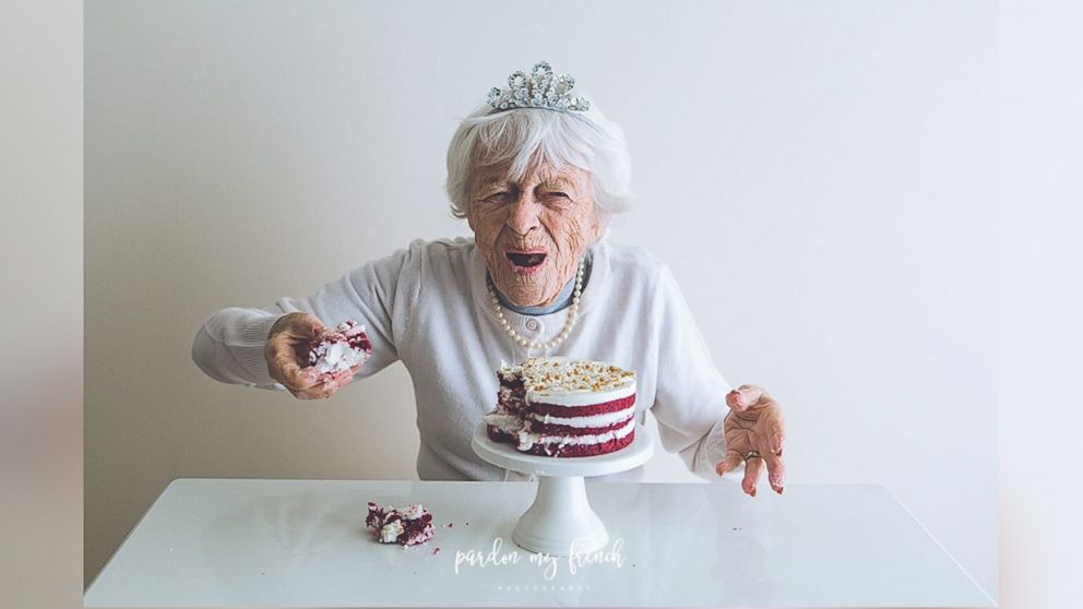 Ethel Ford celebrated her upcoming 90th birthday, on July 12, with a festive cake smash organized by her photographer granddaughter, Brigitte Godwin.