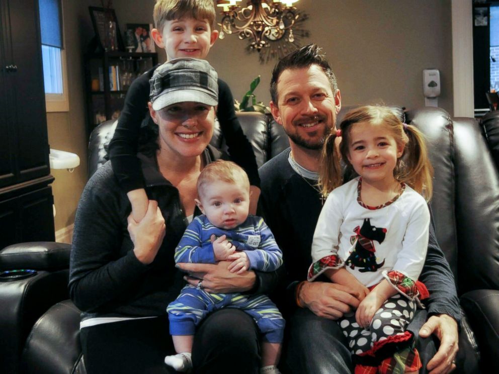 PHOTO: Lucy Eliopulos, 37, who is battling brain cancer, is seen in this undated photo with her husband Zack, and their children, Benjamin, 5, Julianna, 3 and George, 5 months.