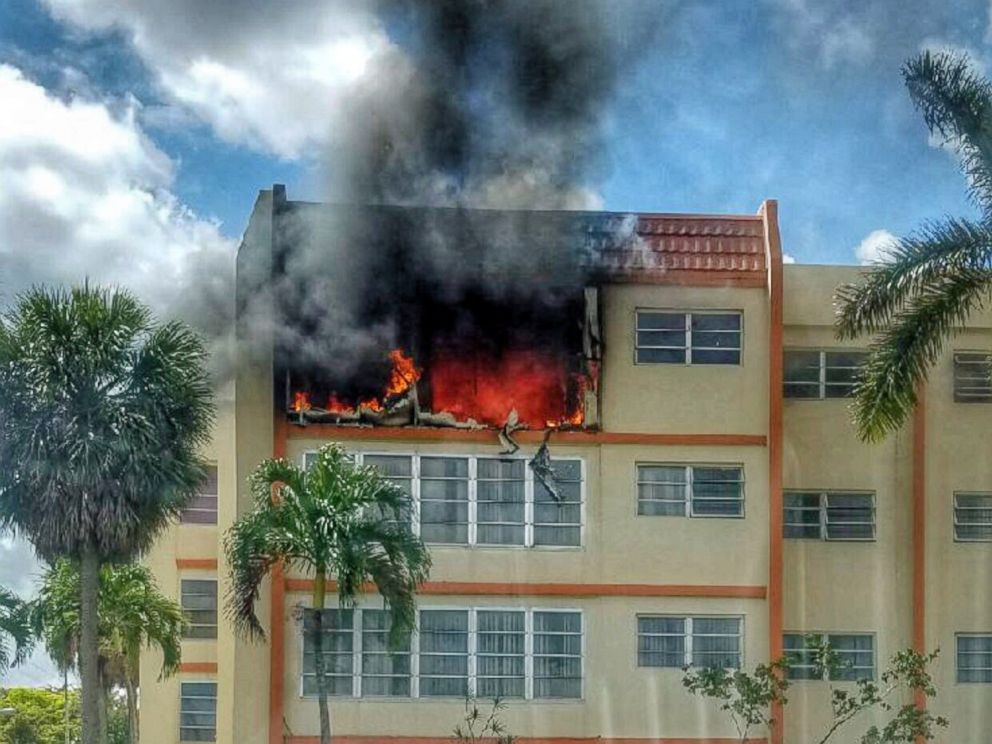 PHOTO: A fire that engulfed the fourth floor of an apartment building in Lauderhill, Fla. is still under investigation by the Lauderhill Fire Department.