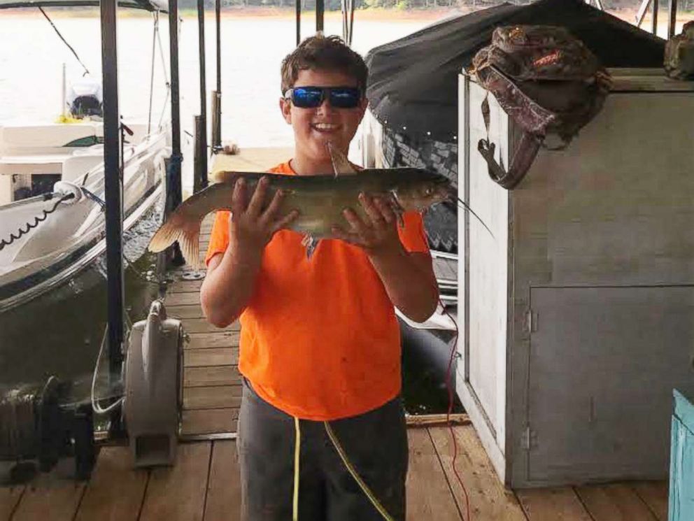 PHOTO: Brodie Brooks, 11, caught April Bolts purse while fishing on Lake Hartwell in Anderson, S.C.