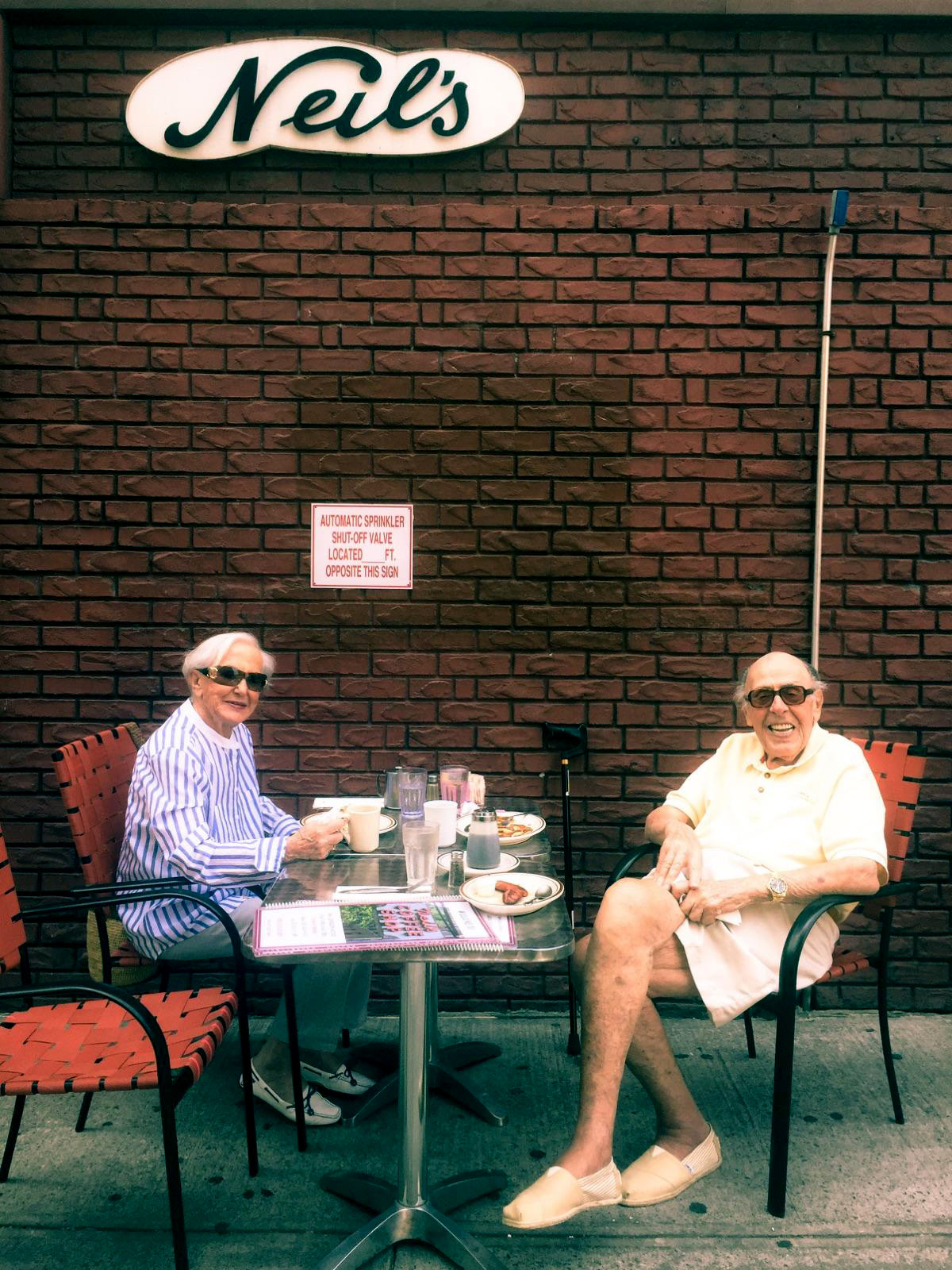 PHOTO: Paul Rothman and Gerry Rosen enjoy lunch in New York City.