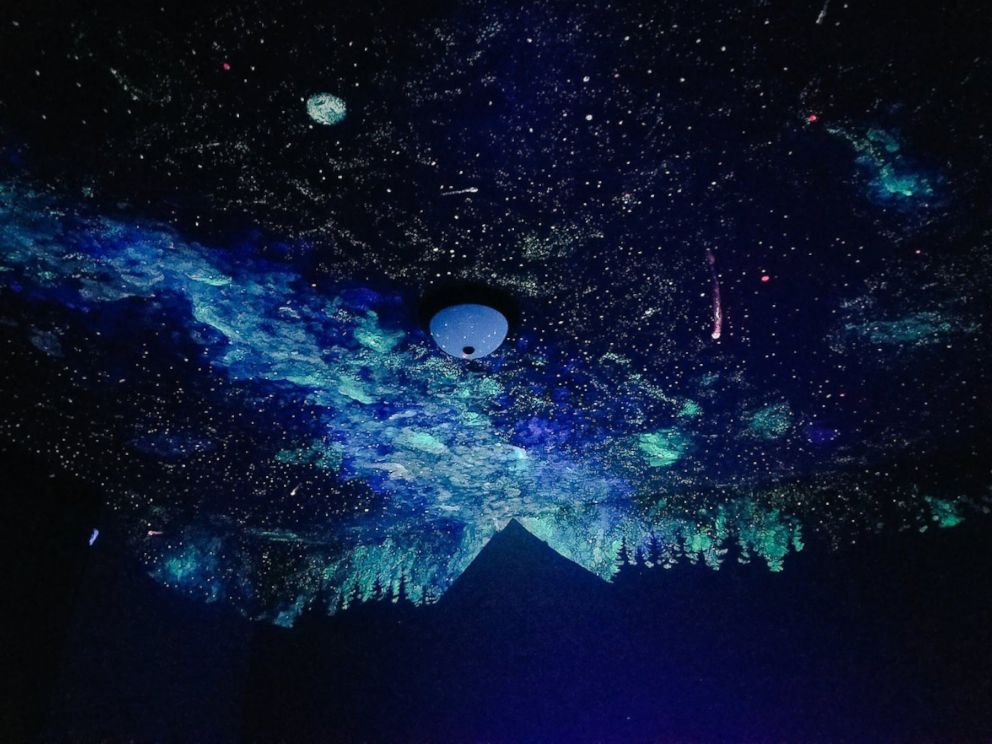 PHOTO: Crispin Young Wilson created this bedroom mural inspired by the Milky Way Galaxy for her friend's 4-year-old son. 