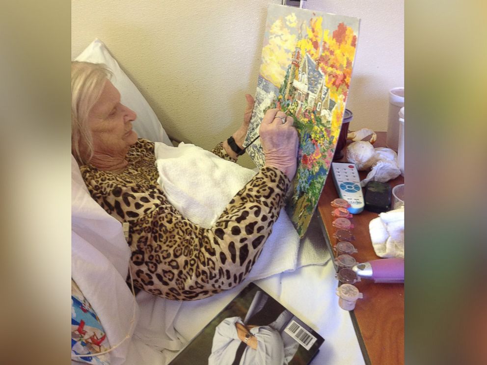 PHOTO: Joan Holland, 83, paints beautiful paintings to pass the time in assisted living.