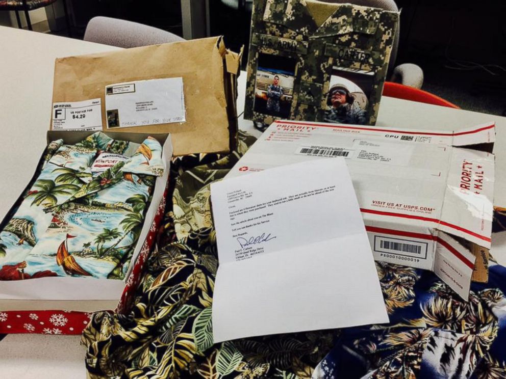 PHOTO: Gwen Pollard, of Easley, South Carolina, is sending more than 300 Hawaiian shirts to her son and fellow soldiers overseas.