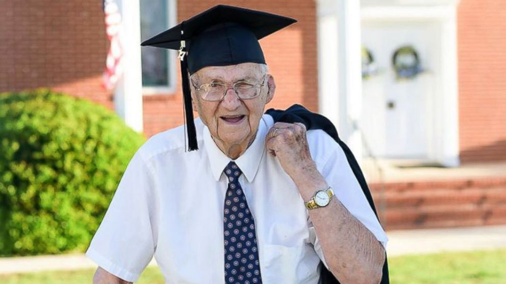 PHOTO: Horace Sheffield, 88, of Barnesville, Georgia, graduated from Shorter University with his Bachelors of Science in Christian Studies.