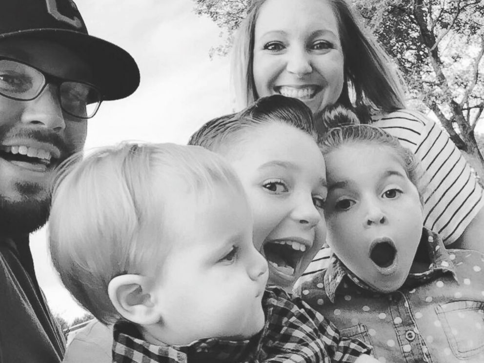 PHOTO: Jennifer and Andrew Pope seen in an undated photo with their children, Boston, 9, Ella Reese, 7 and Lennon, 18 months.