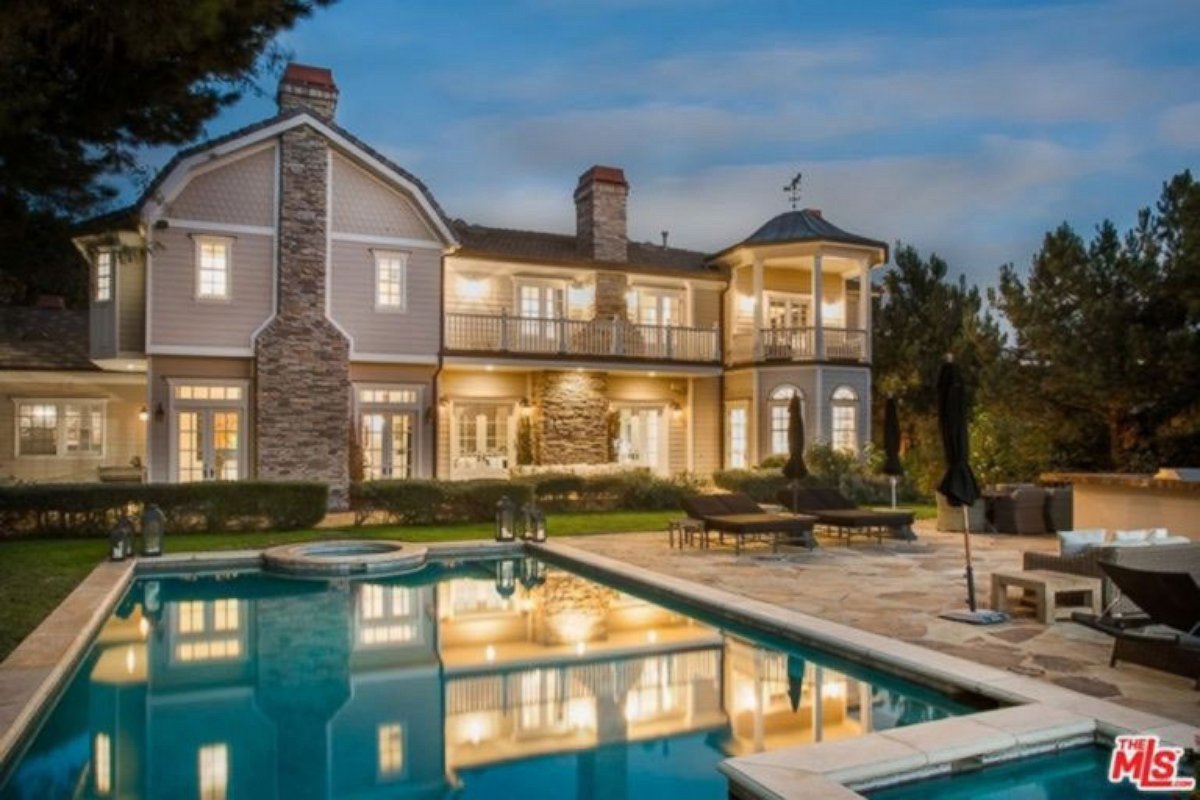 PHOTO: The spacious patio and pool is ideal for family fun or an A-list party.