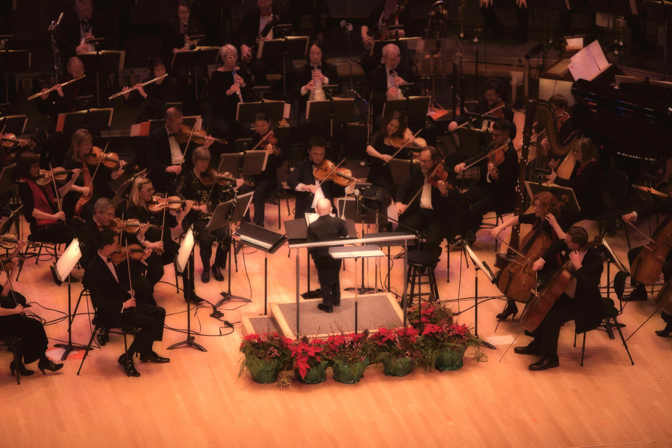 PHOTO: Jordan Cartwright, a 7-year-old boy battling leukemia, fulfilled his dream of conducting an orchestra on Dec. 19, 2016, when he got to conduct the Edmonton Symphony Orchestra at the Francis Winspear Centre for Music in Edmonton, Alberta, Canada. 