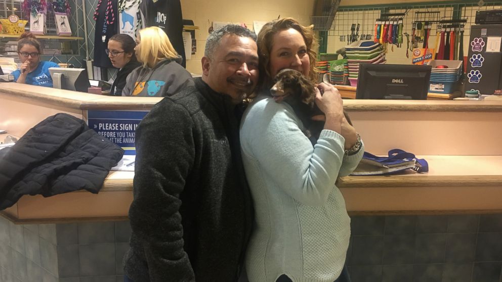 PHOTO: Kris Gacono and his wife, Christine Gacono, of Annville, Pennsylvania, adopted Frances from the Pennsylvania SPCA on Feb. 2, 2017. 