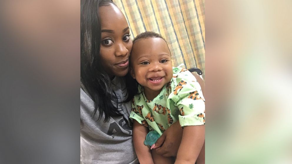 PHOTO: Kristian Washington with her 1-year-old Josiah Washington, who went viral for walking out of his stroller in a hilarious Facebook video.