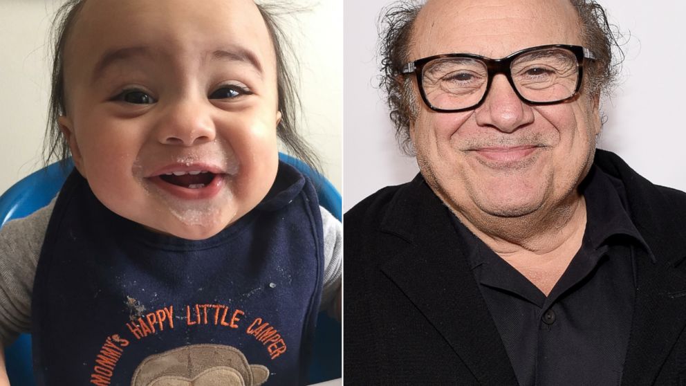 PHOTO: (L-R) Shannon Bihamta's 2-year-old son Logan went viral on Reddit after she posted a photo of him as a baby, saying he looked like Danny DeVito. | Danny Devito is pictured in Los Angeles, Nov. 11, 2014.