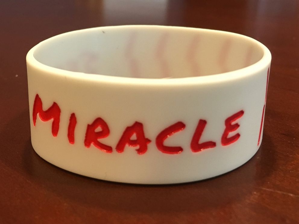 PHOTO: "Seek a miracle" bracelets made in honor of Sam Bridgman's graduation from USF on May 7, 2017.
