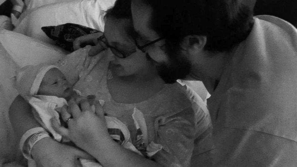 PHOTO: Grace Zandstra of Troy, Michigan, is seen in an undated photo with her husband Matt and their newborn daughter, Jemma. 
