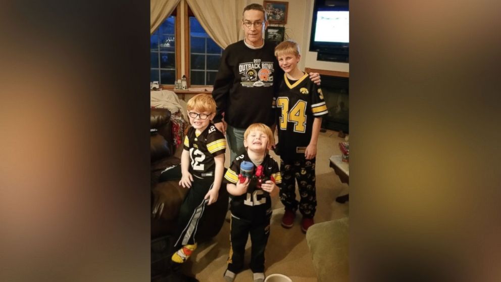 PHOTO: Jackson Johnston (top right), 11, is pictured together here with his grandfather, Rick Wilkerson (top left), 58, in a handout family photograph.
