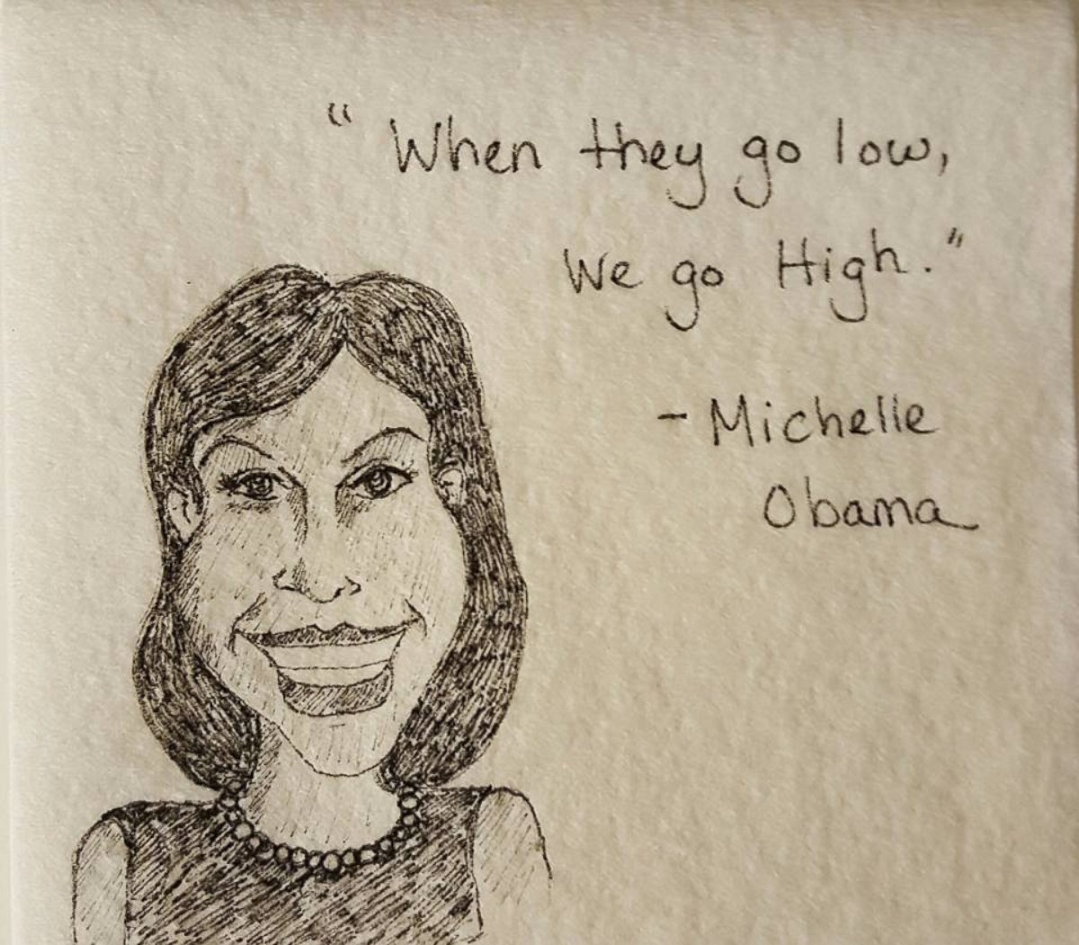 PHOTO: Meaghan Elderkin draws art on her daughter's napkins with quotes from inspirational women to empower her.