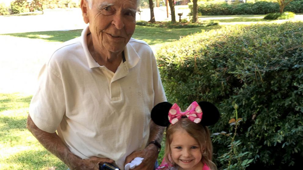 PHOTO: Norah visited her best friend, 'Mr. Dan', for Halloween dressed in a Minnie Mouse costume.