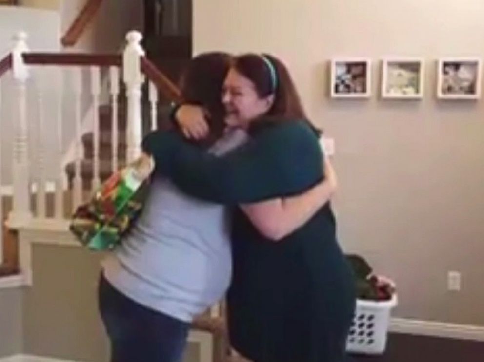 PHOTO: annin Pease, 30, of Roy, Utah, captured the moment when his mom, Carolynn Pease, 57, learned she was going to be a grandma for the 11th time.