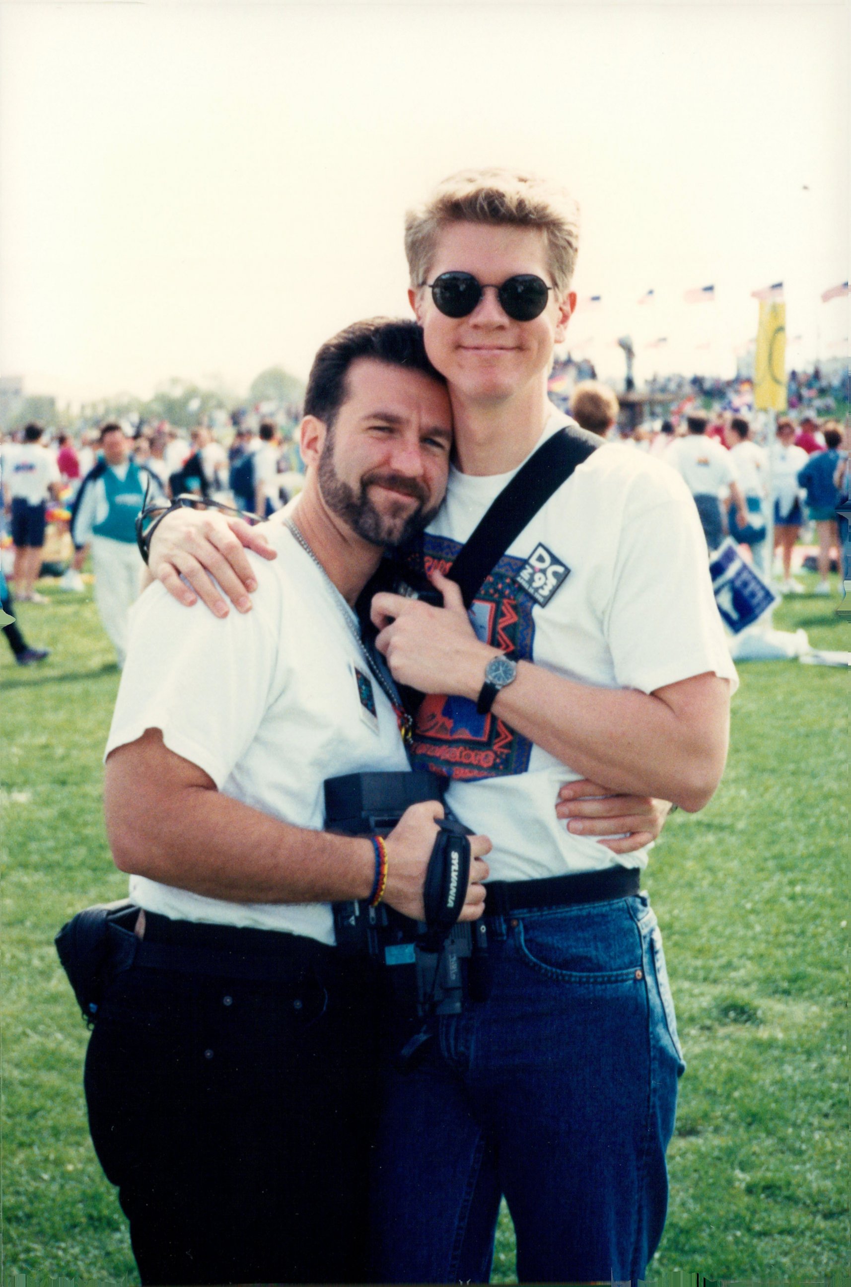 PHOTO: Nicholas Cardello and Kurt English at the1993 March on Washington for Lesbian, Gay, and Bi Equal Rights and Liberation in Washington, D.C.