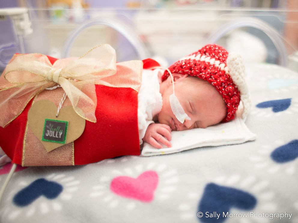 PHOTO: Santa turned the babies in the NICU at Saint Luke's Hospital of Kansas City into tiny "gifts" this holiday season.