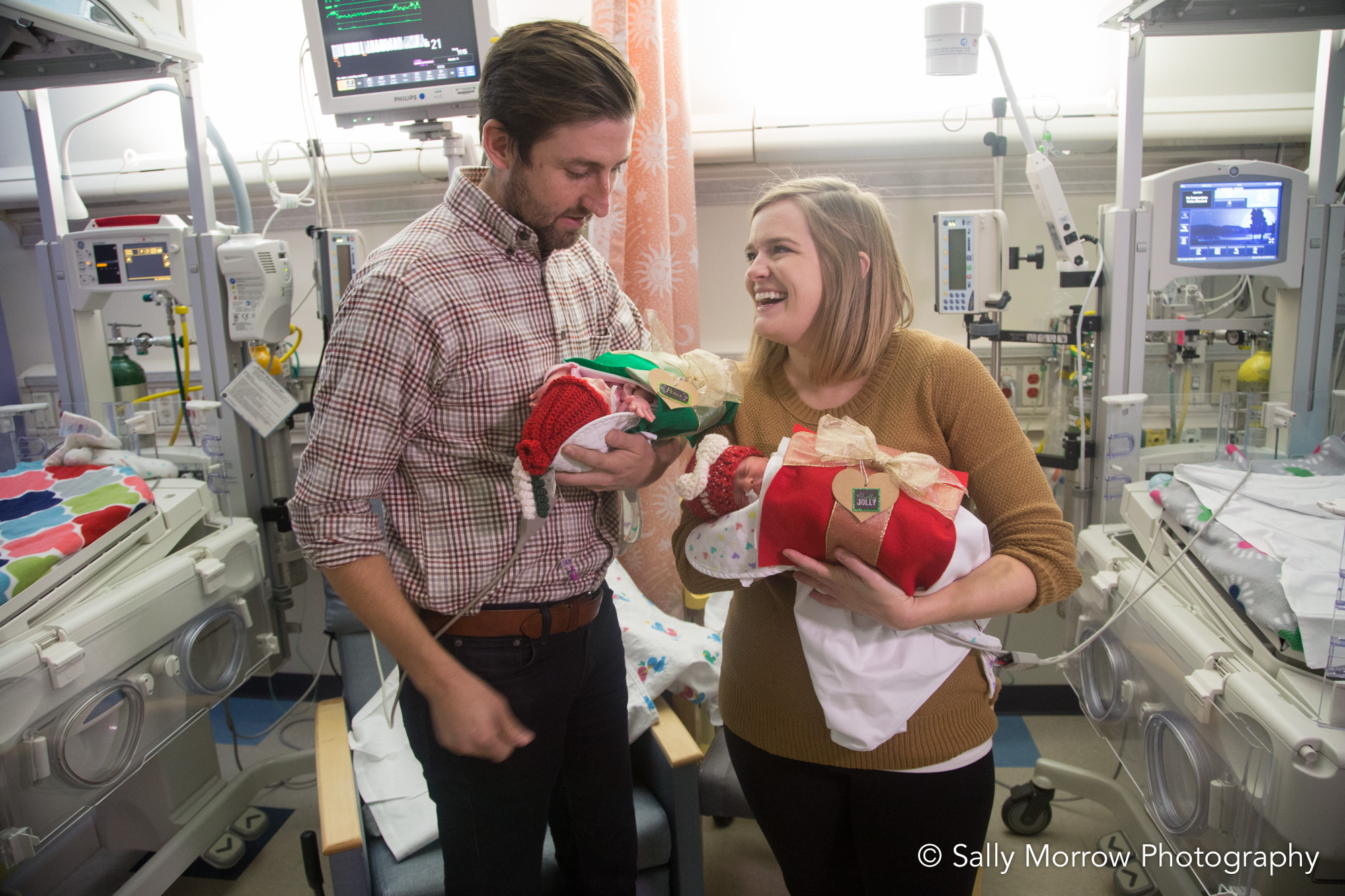 PHOTO: Santa turned the babies in the NICU at Saint Luke's Hospital of Kansas City into tiny "gifts" this holiday season.