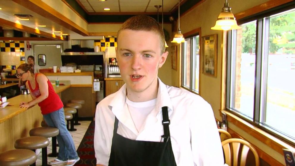 PHOTO: In late June, Austin Goddard, 16, rescued a man at Skyline Chili in Cincinnati, Ohio, where the teen works as a dishwasher. 