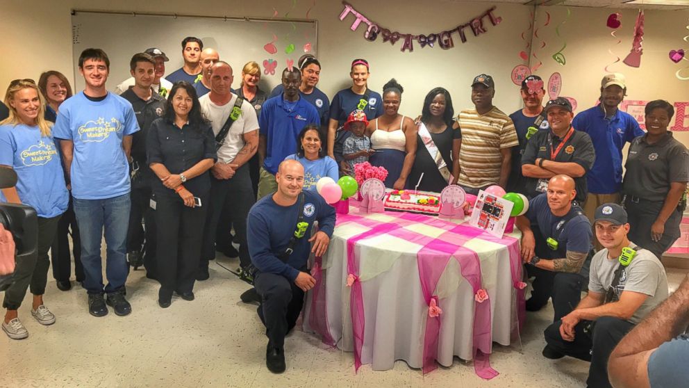 Members of the Lauderhill Fire Department in Lauderhill, Florida, threw a surprise baby shower on April 19 for mom-to-be Nicola Taylor, 30, after she lost all her belongings and baby gifts in an apartment fire.