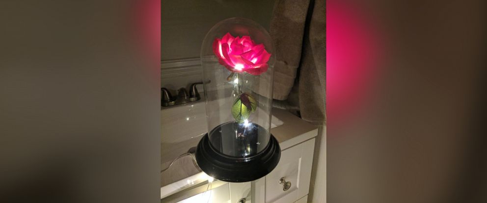 PHOTO: Zac Rendell of Ontario, Canada, made a DIY "Beauty and the Beast" rose to surprise his wife, Emily, for their date night.