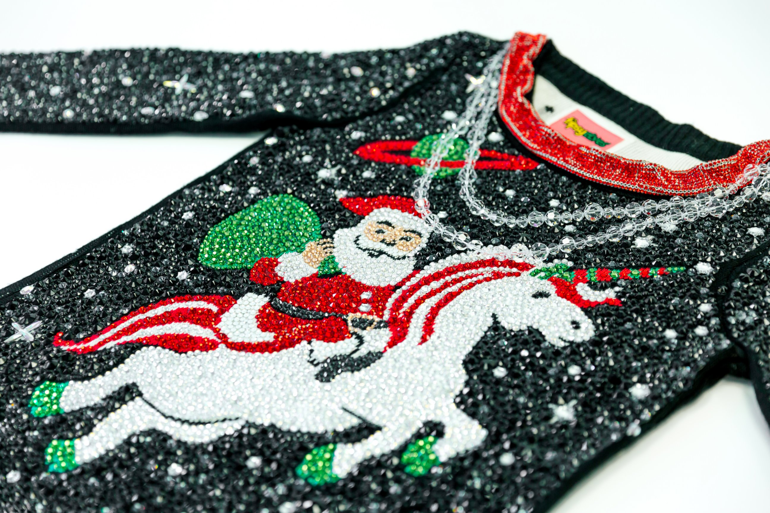 PHOTO: This Swarovski crystal Christmas sweater is $30,000.